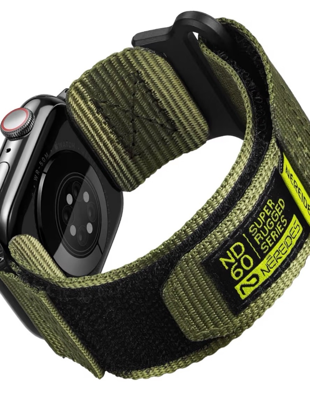 Nereides Olive Green Rugged Nylon Watch Strap for Smartwatch